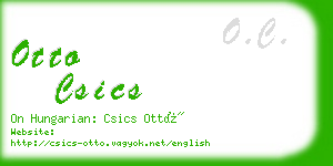 otto csics business card